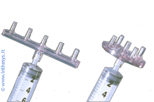 Linear 5 outlets-luer connection